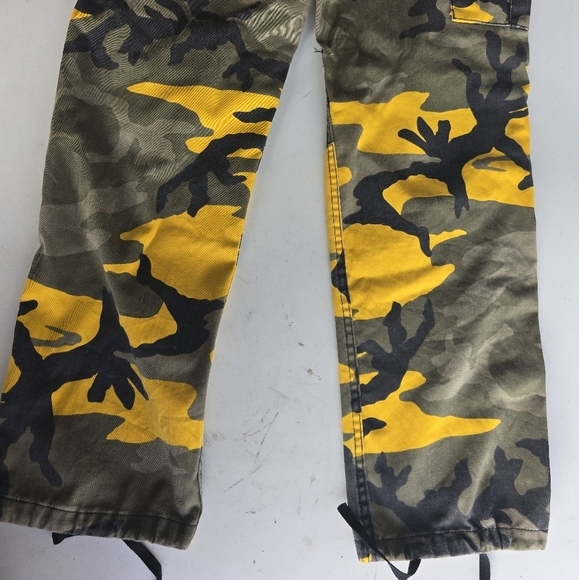 Rothco Cargo Camouflag Pants Men Regular Yellow Stinger Surplus Drawstring 27x30 - Picture 13 of 13